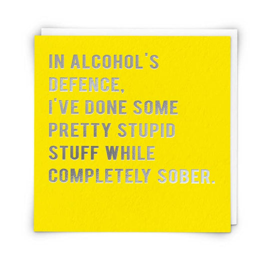 Sober Greetings Card