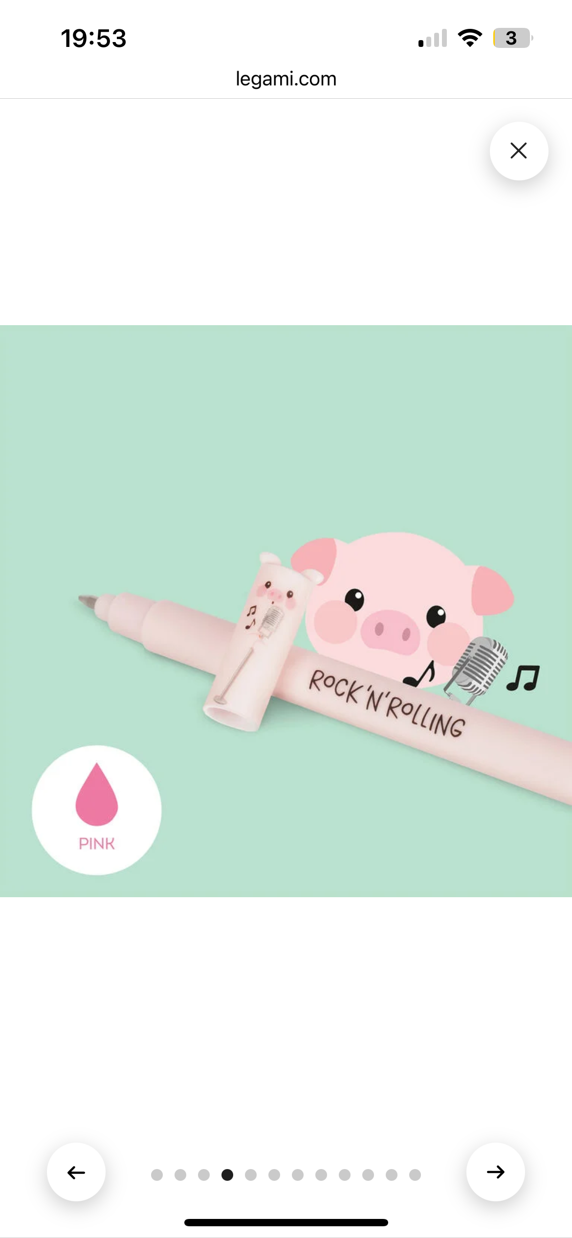 Legami Farm Sweet Erasable Gel Pens – Set of 4 (Cow, Pig, Donkey, Rooster)