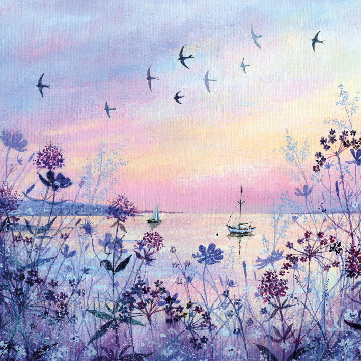 Swifts at Sunset Coast and Country Greeting Card