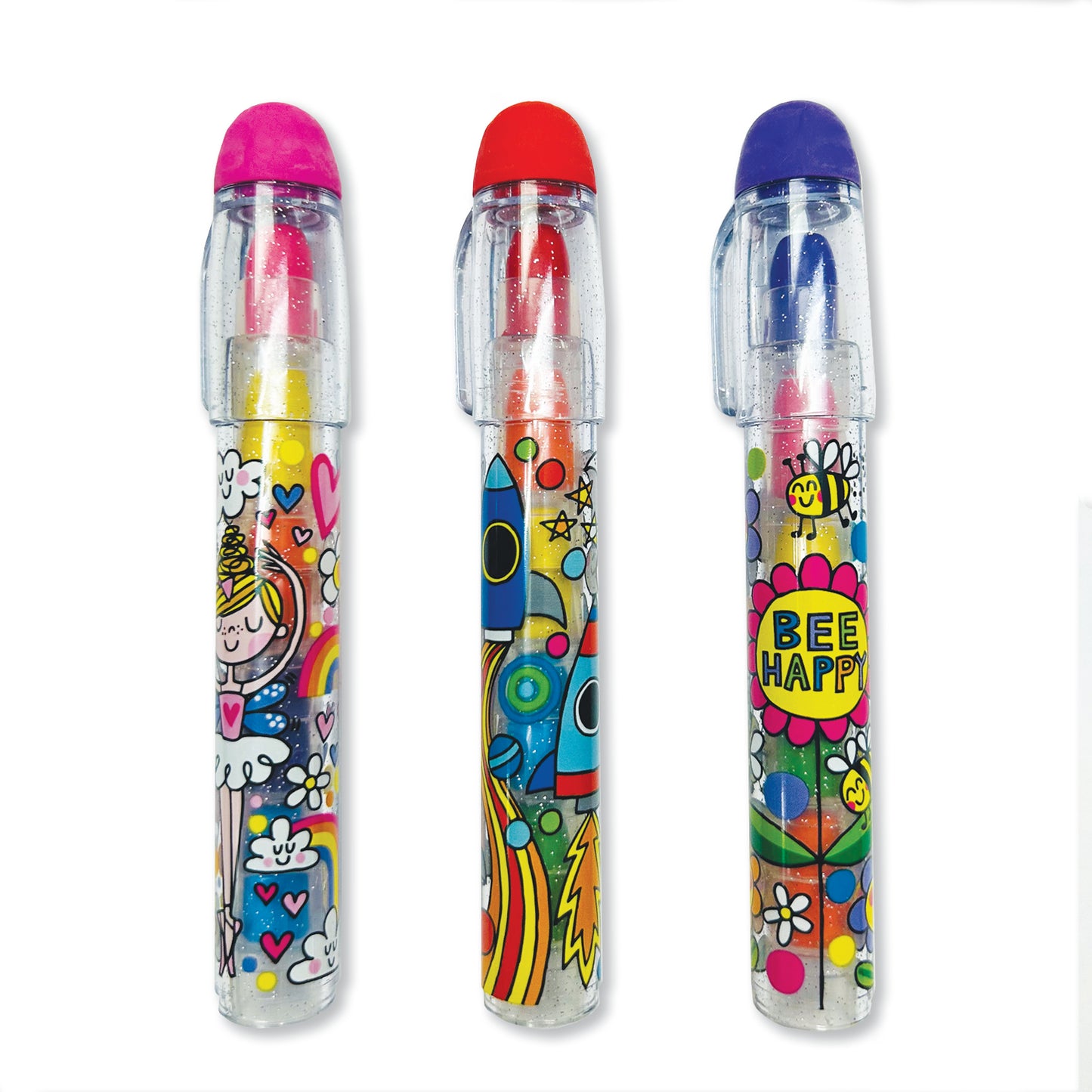 Erasable Rocket Crayons - (Rocket/Bee Happy/Fairy)