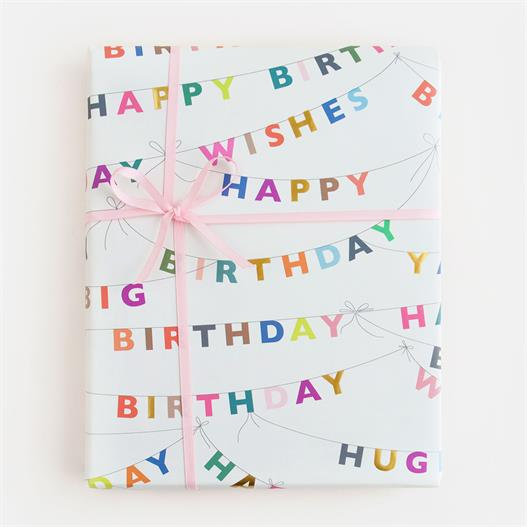 Words of Love Birthday Wrap 2 Sheet