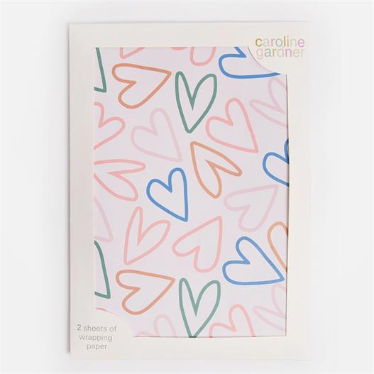 Multi Outline Heart Wrap 2 Sheet