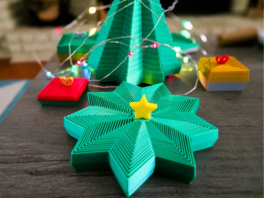3D Printed Christmas Tree Expanding Fidget
