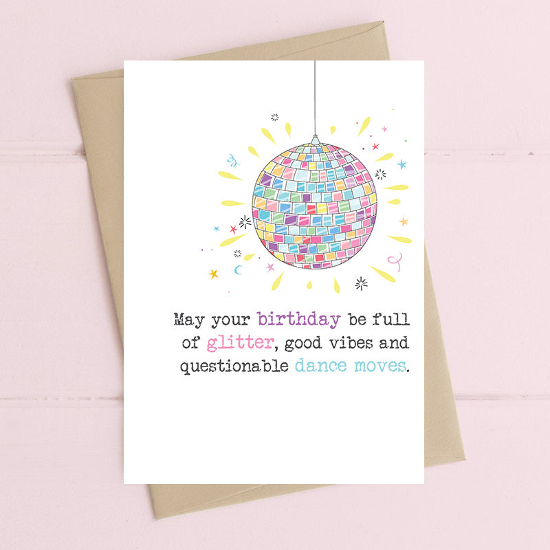 Birthday full of Glitter and Dance Moves Birthday Card