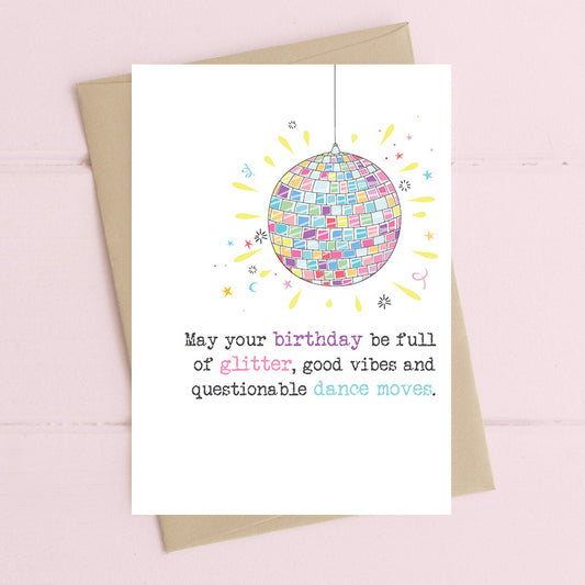Birthday full of Glitter and Dance Moves Birthday Card