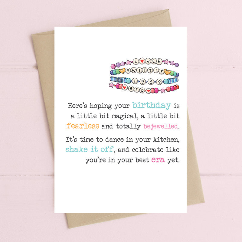 Taylor Swift Bracelet Birthday Card