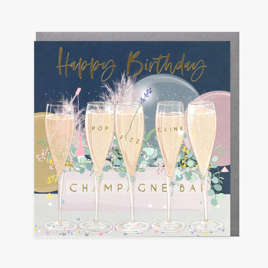 Birthday Champagne Greeting Card