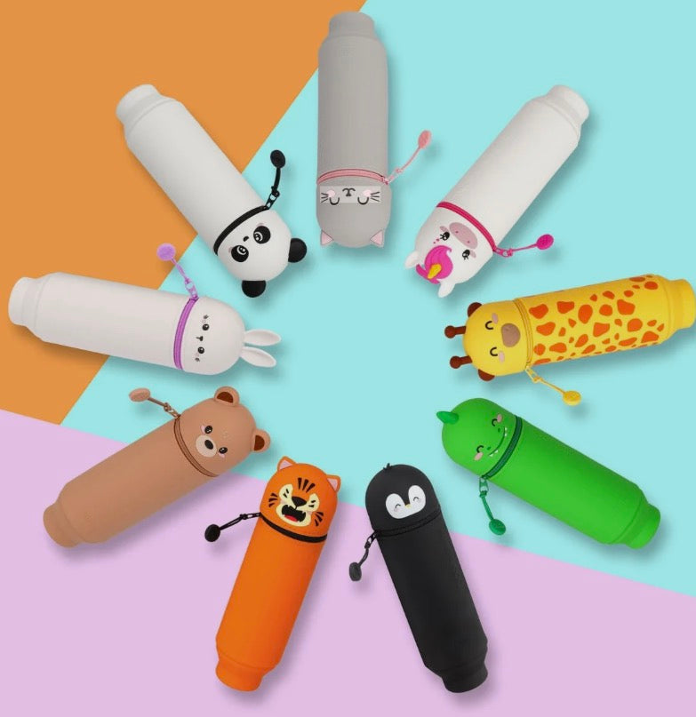 Legami Silicone Pencil Case - Unicorn, Dinosaur, Doggy, Kitty, Panda and Monster
