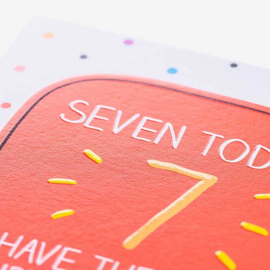 7th Birthday Card - 7 Best Birthday Ever!