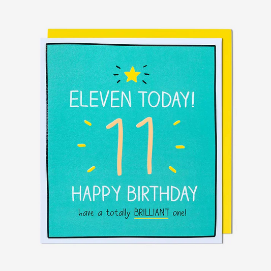 11th Birthday Card – Have A Totally Brilliant One! | Happy Jackson