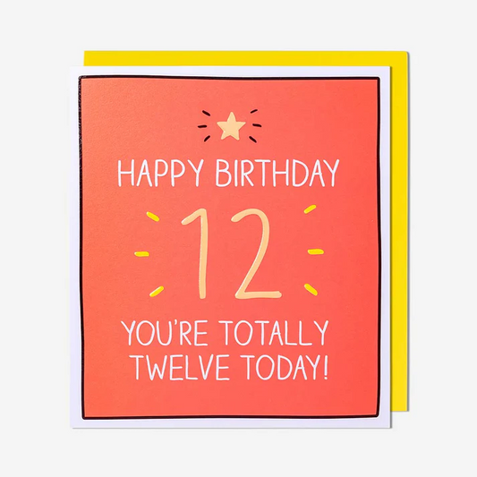 12th Birthday Card – 12 Totally Twelve Today! | Happy Jackson