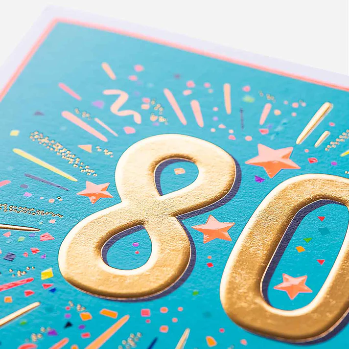 80th Birthday Card – Huge Congratulations To You | Happy Jackson