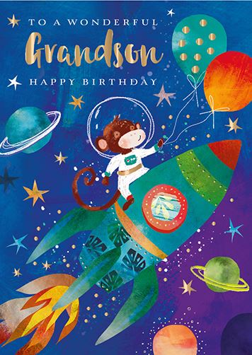 Grandson/Out of this World Birthday Card