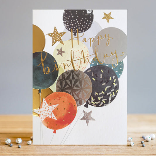 Happy Birthday Balloons Greeting Card