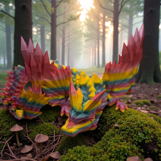 Large winged Crystal Dragon - Multiple Colours to Choose From