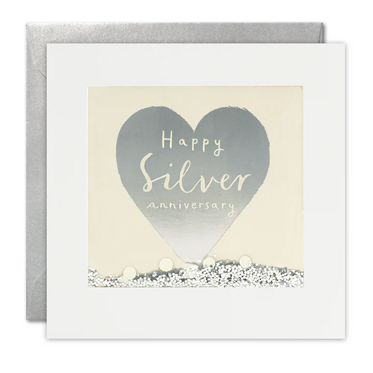 Silver Anniversary Foiled Shakies Card