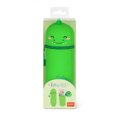 Legami Unicorn Silicone Pencil Case - Unicorn and Dinosaur