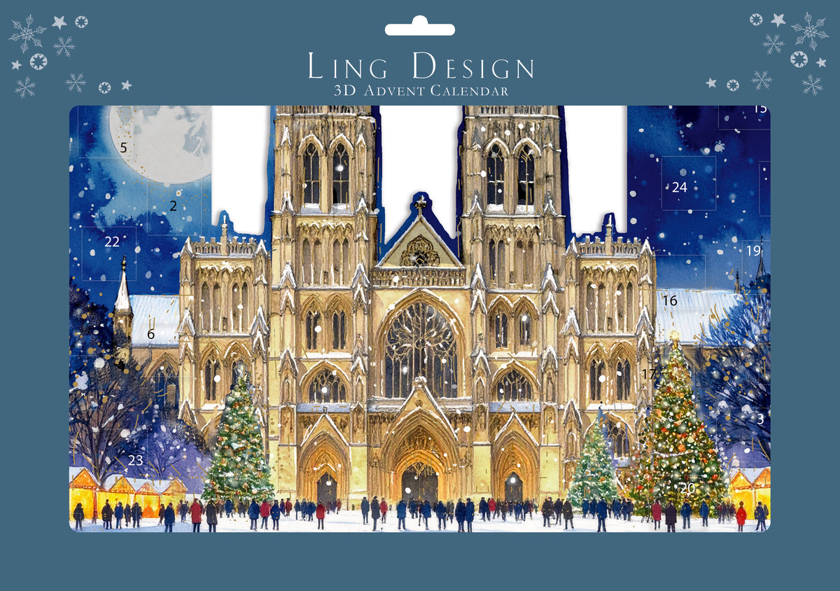Extra Large 3D Cathedral Advent Calendar - CHRISTMAS CAROL SERVICE