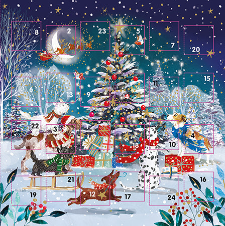Santa's Sleigh Advent Calendar Cards