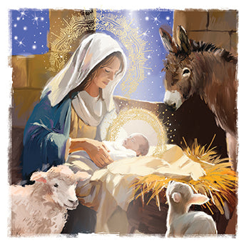 Mother and Child Holy Christmas Cards