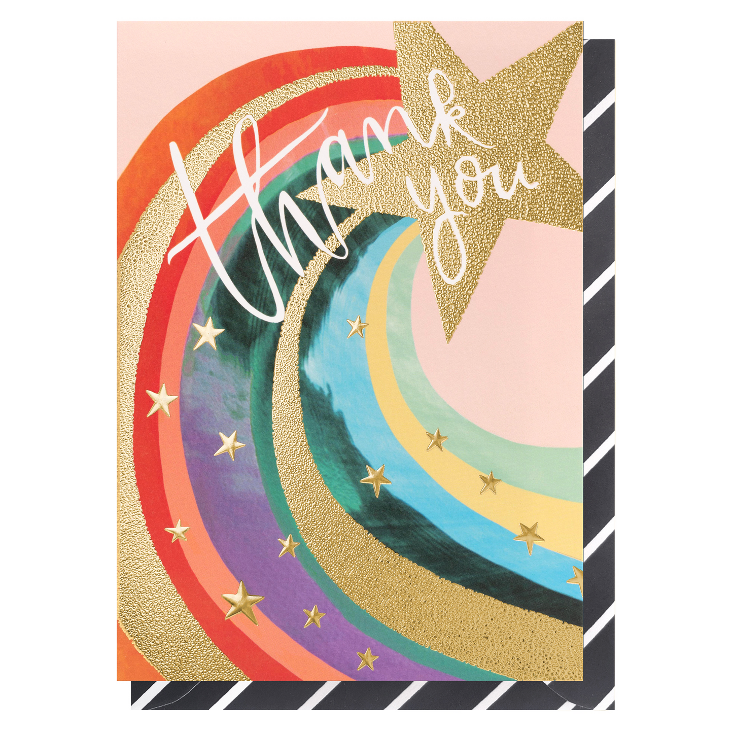 Thank You Star and Rainbow Greeting Card