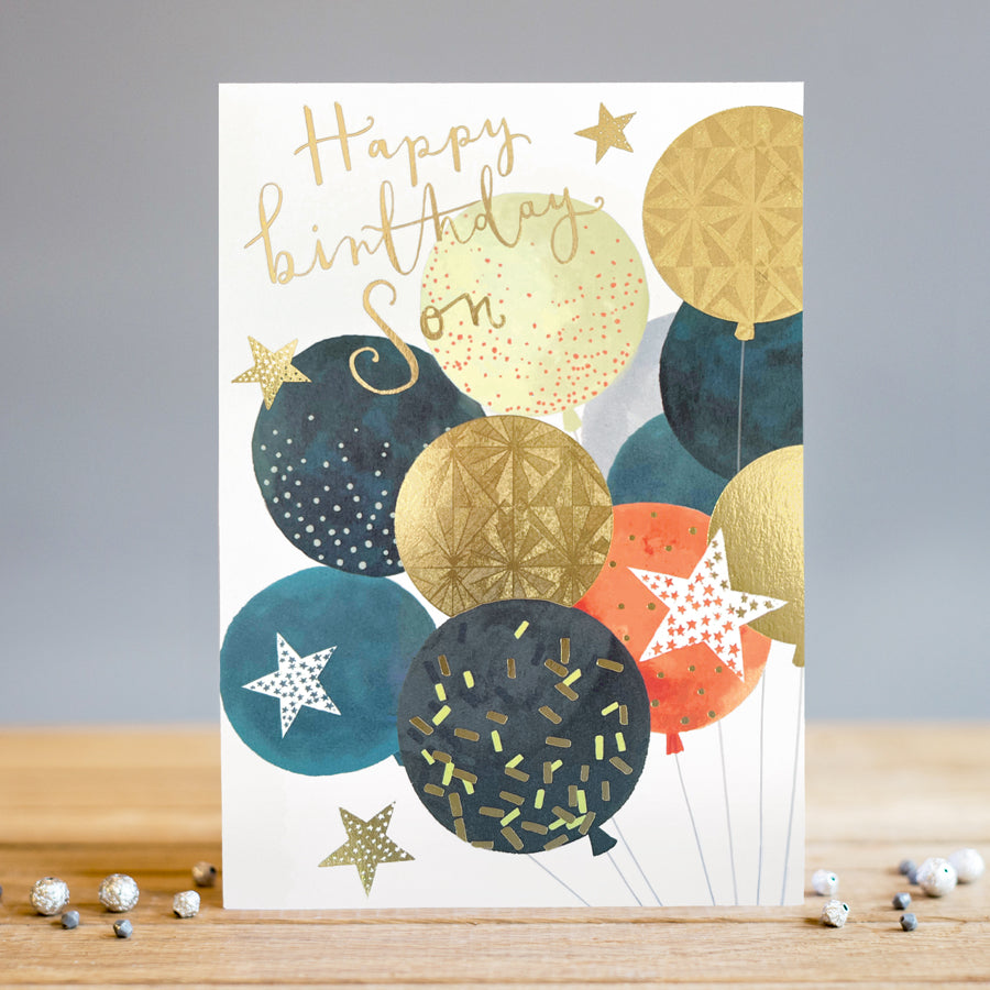 Happy Birthday Son Balloon Greeting Card