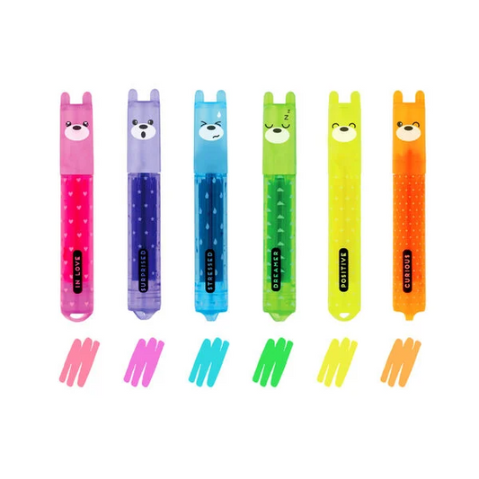 Legami Teddy' S Style - Set Of 6 Neon Highlighters