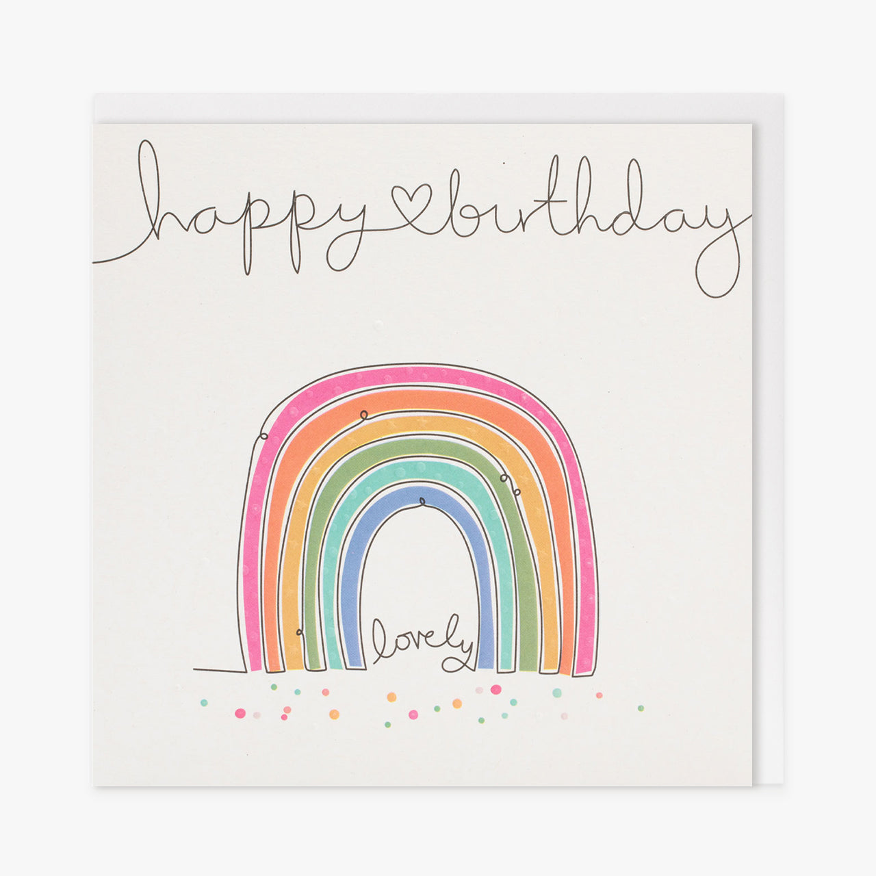 Happy Birthday Lovely Rainbow Greeting Card