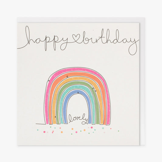 Happy Birthday Lovely Rainbow Greeting Card