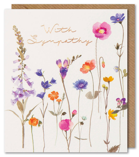 Sympathy Flowers Greeting Card