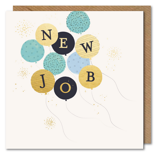 New Job Congratulations Greeting Card with Balloons