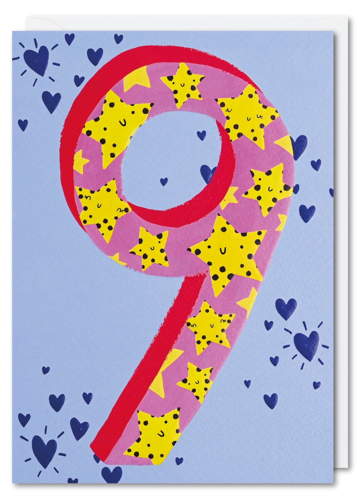 9th Birthday with Stars Greeting Cards