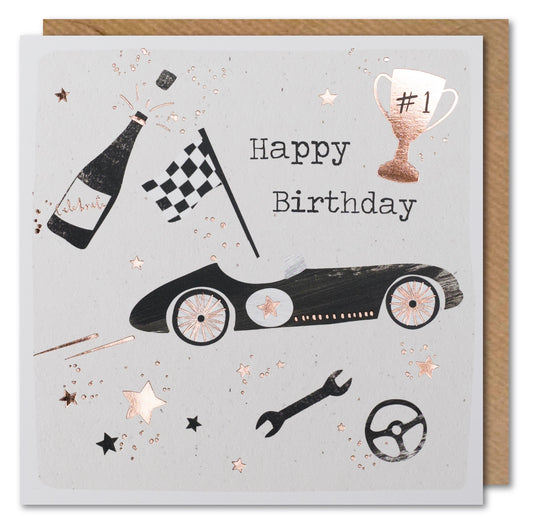 Racing Car Birthday Card