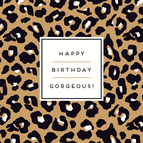 Leopard Print Gorgeous Birthday Card