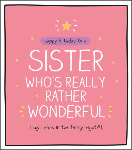 Really Wonderful Sister Birthday Card