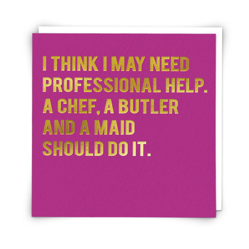 Professional Help Funny Greeting Card