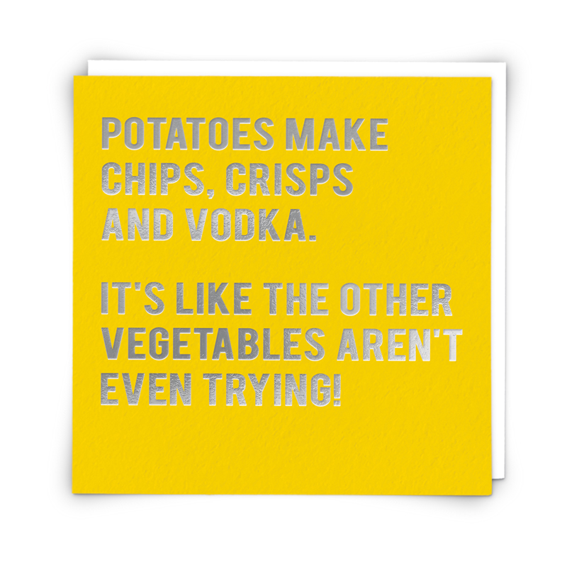 Vegetables not trying Funny Greeting Card