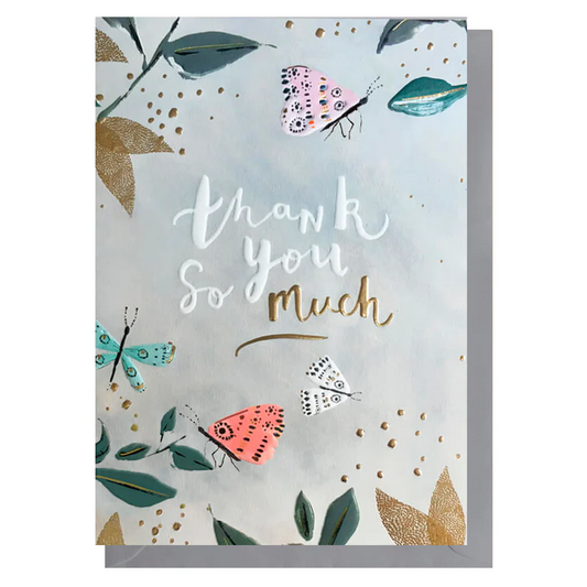 Thank you so Much Butterfly Greeting Card