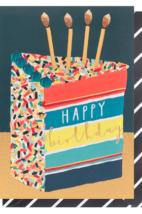 Happy Birthday Cake Birthday Card