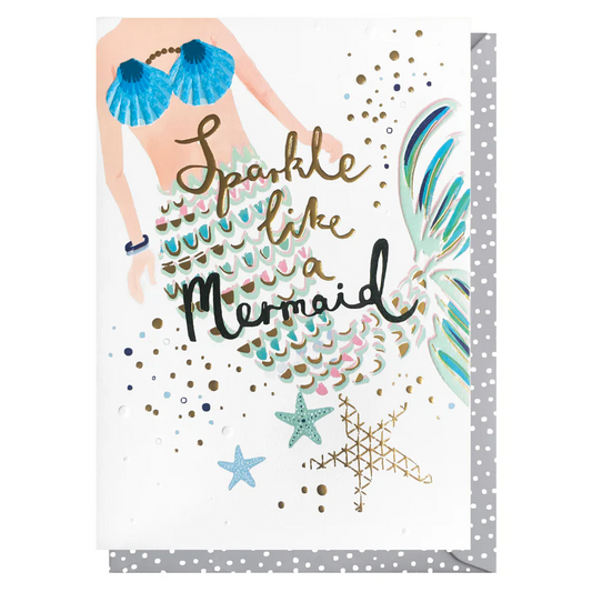 Sparkle Like a Mermaid Birthday Card