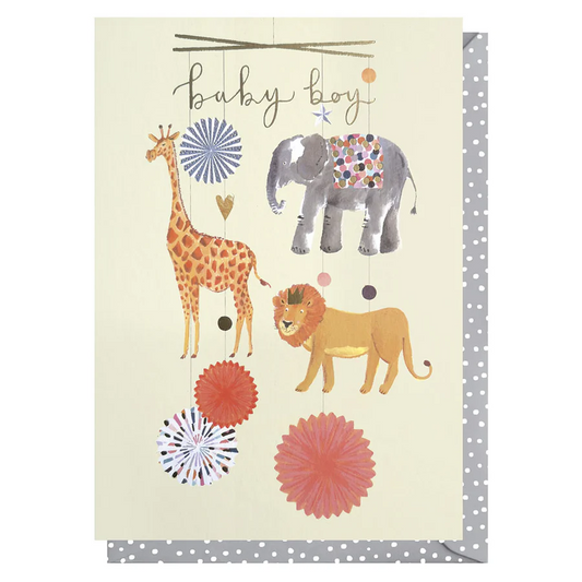 Baby Boy Baby Mobile Occasion Card