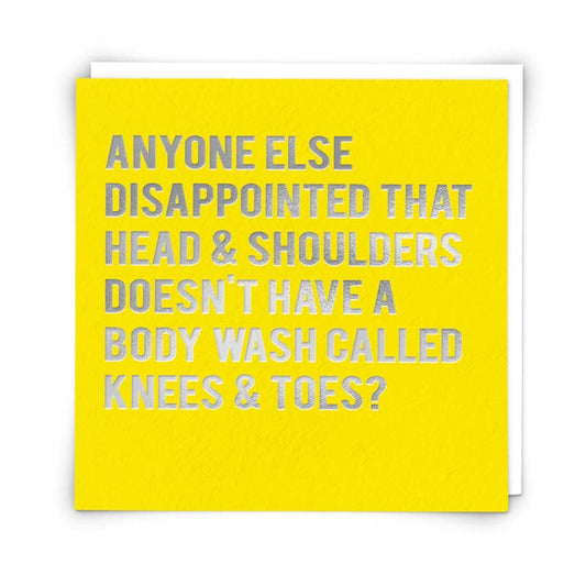 Body Wash Greeting Card