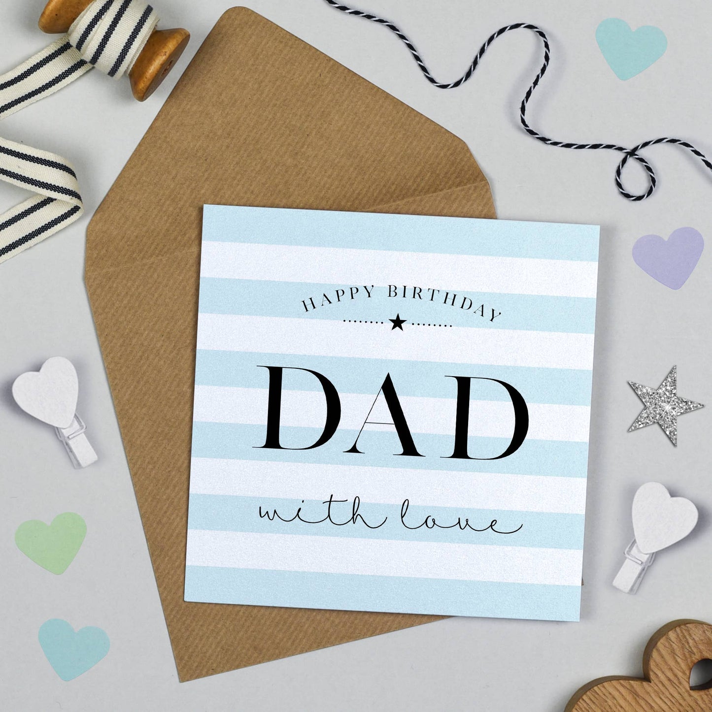 Candy Stripe Dad Birthday Card
