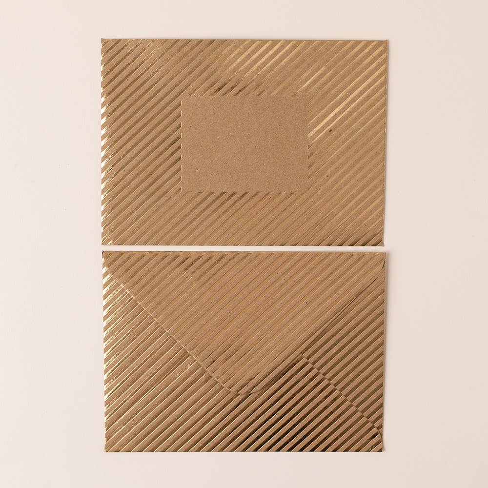 Mother's Day Card Check with Flowers Gold Foiled