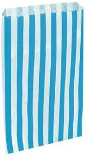 A blue striped bag - vertical stripes