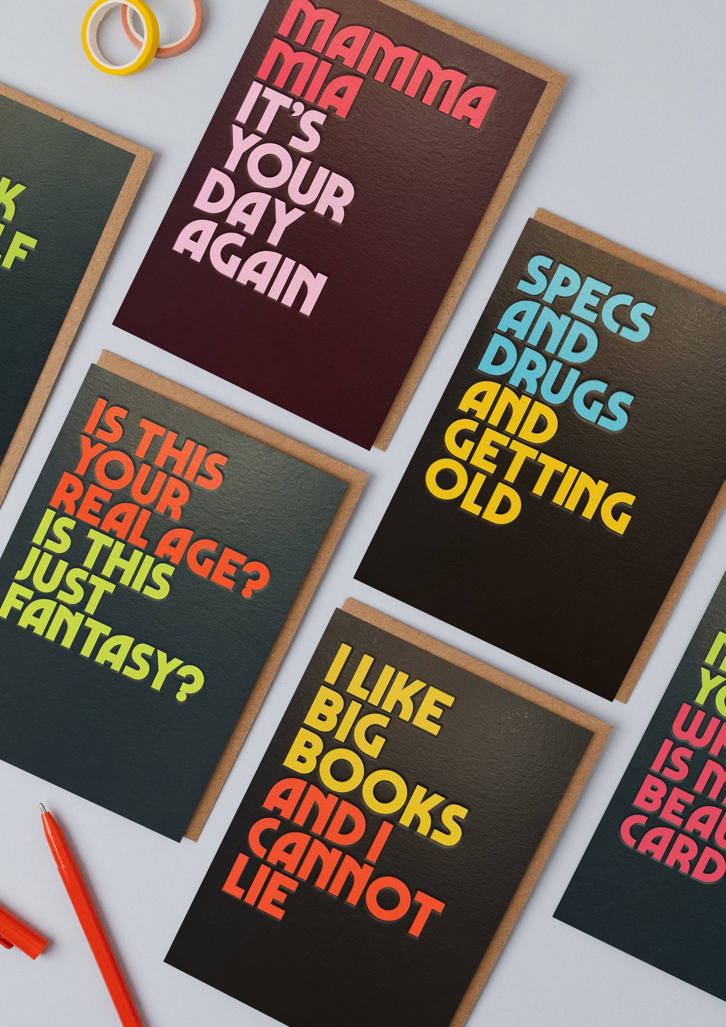 Specs and Drugs and Getting Old – Funny Twisted Lyrics Birthday Card