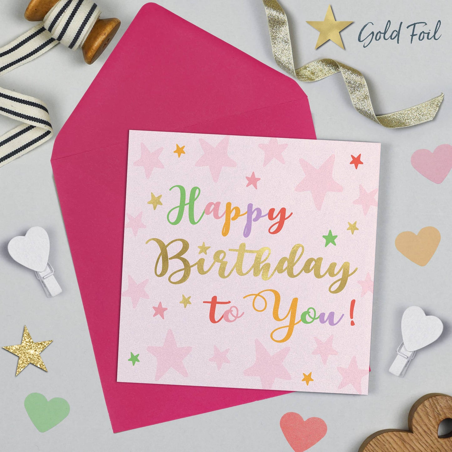 Superstar Birthday Rainbow Card