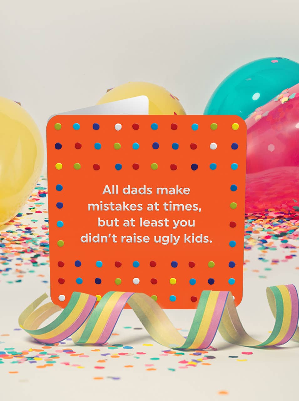 Funny Father's Day Card - Ugly Kids Embossed