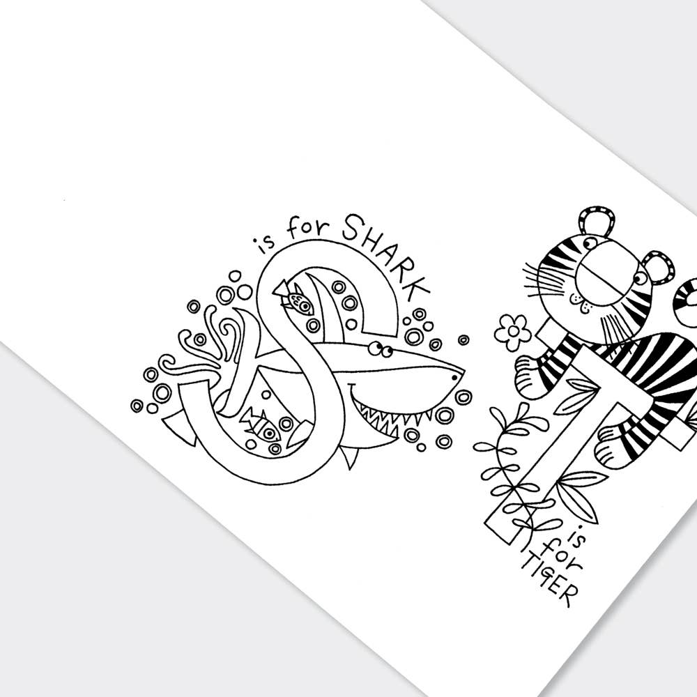 Children's Alphabet Colouring Book