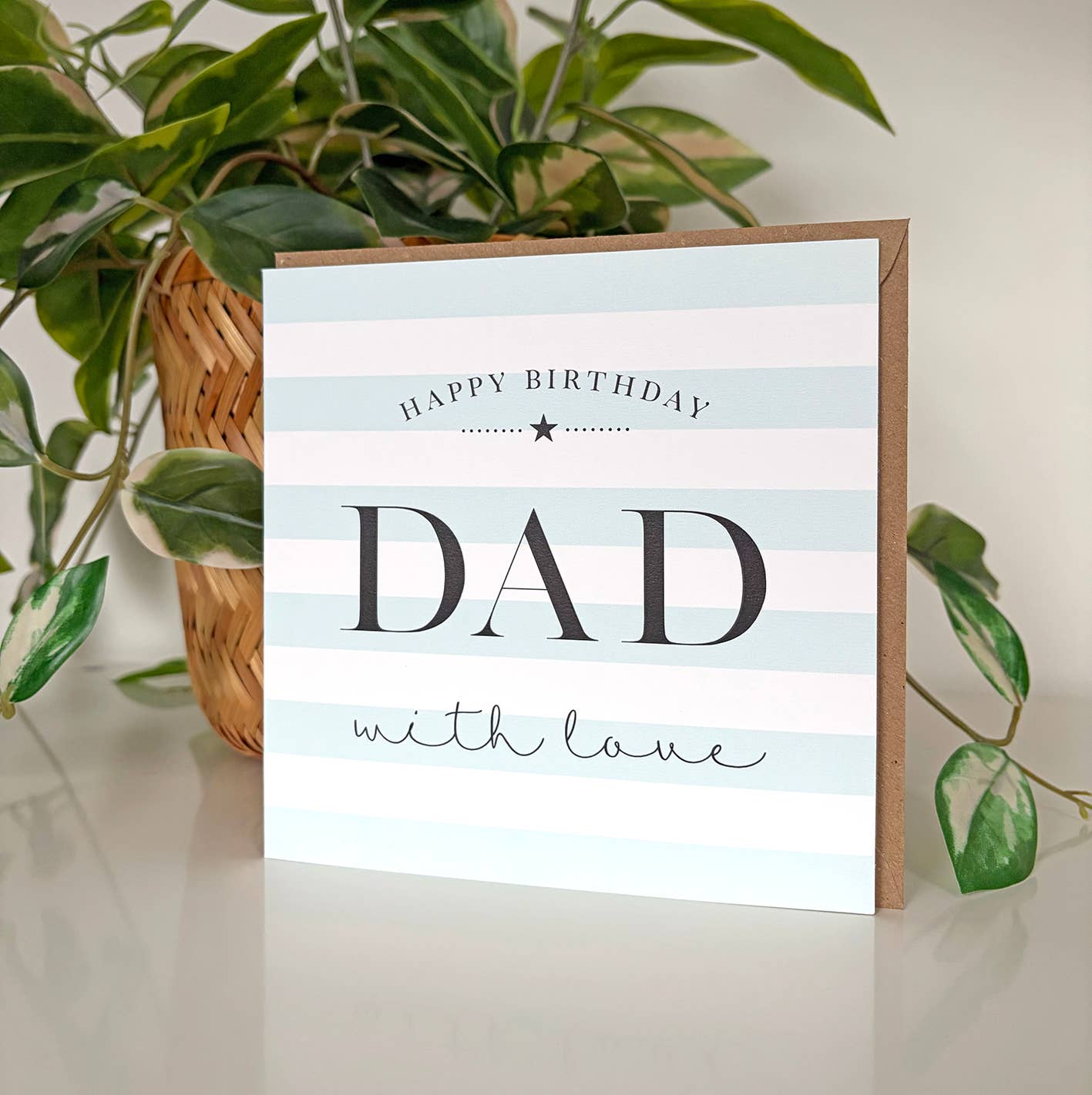 Candy Stripe Dad Birthday Card